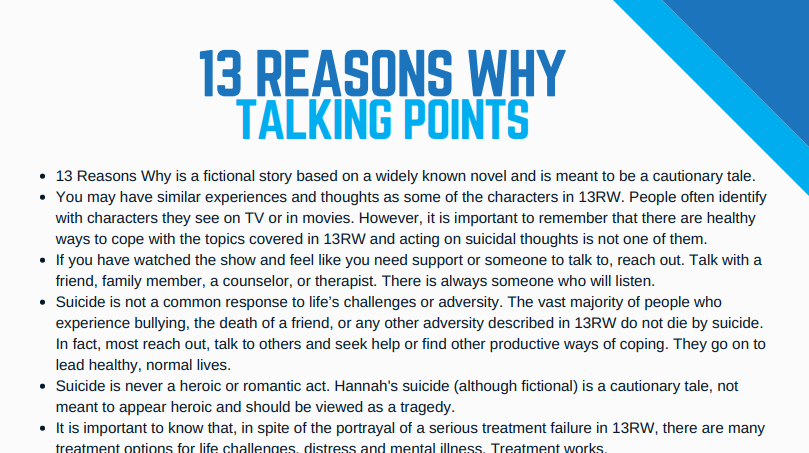 13 Reasons Why Resources for Season 2