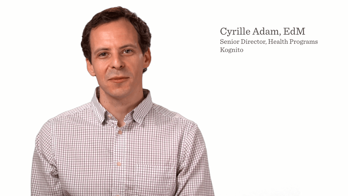 Cyrille Adam – Senior Director of Health Programs at Kognito