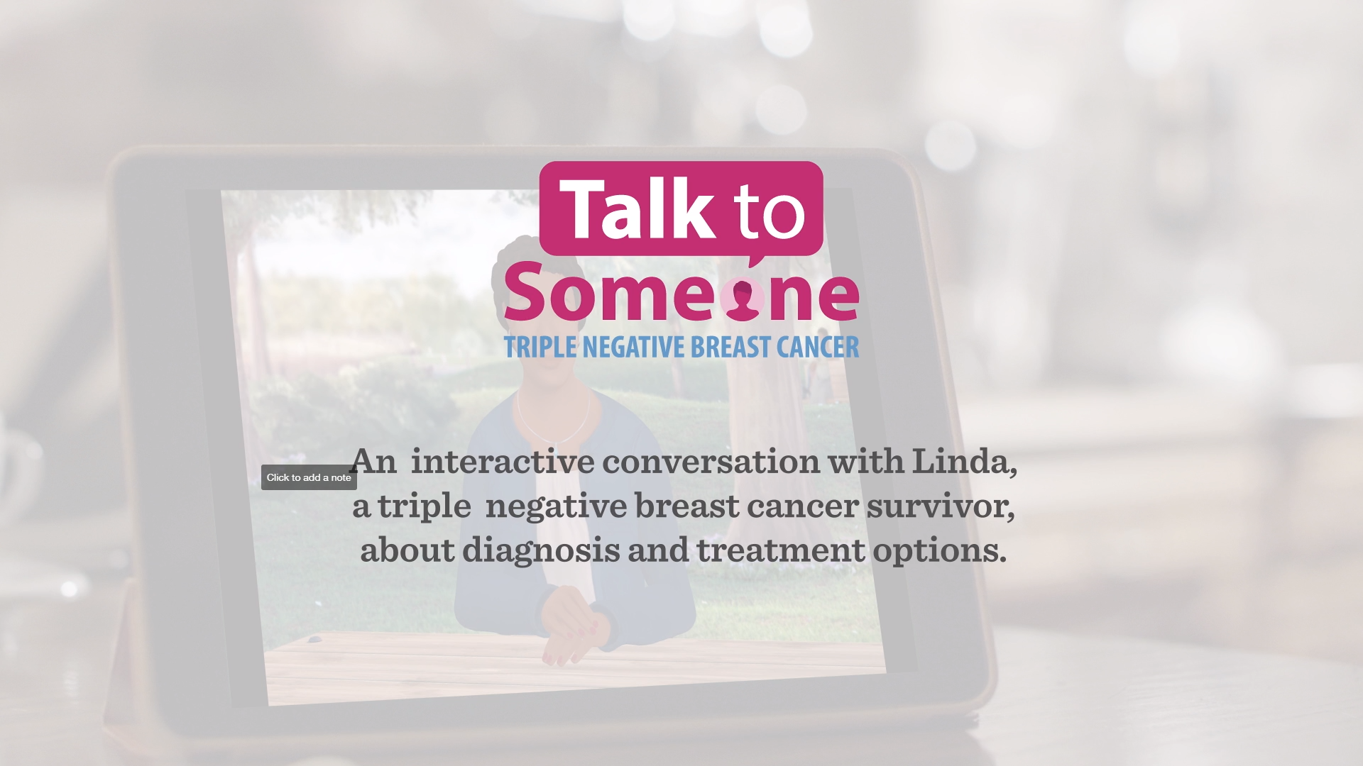 Talk to Someone: Triple Negative Breast Cancer