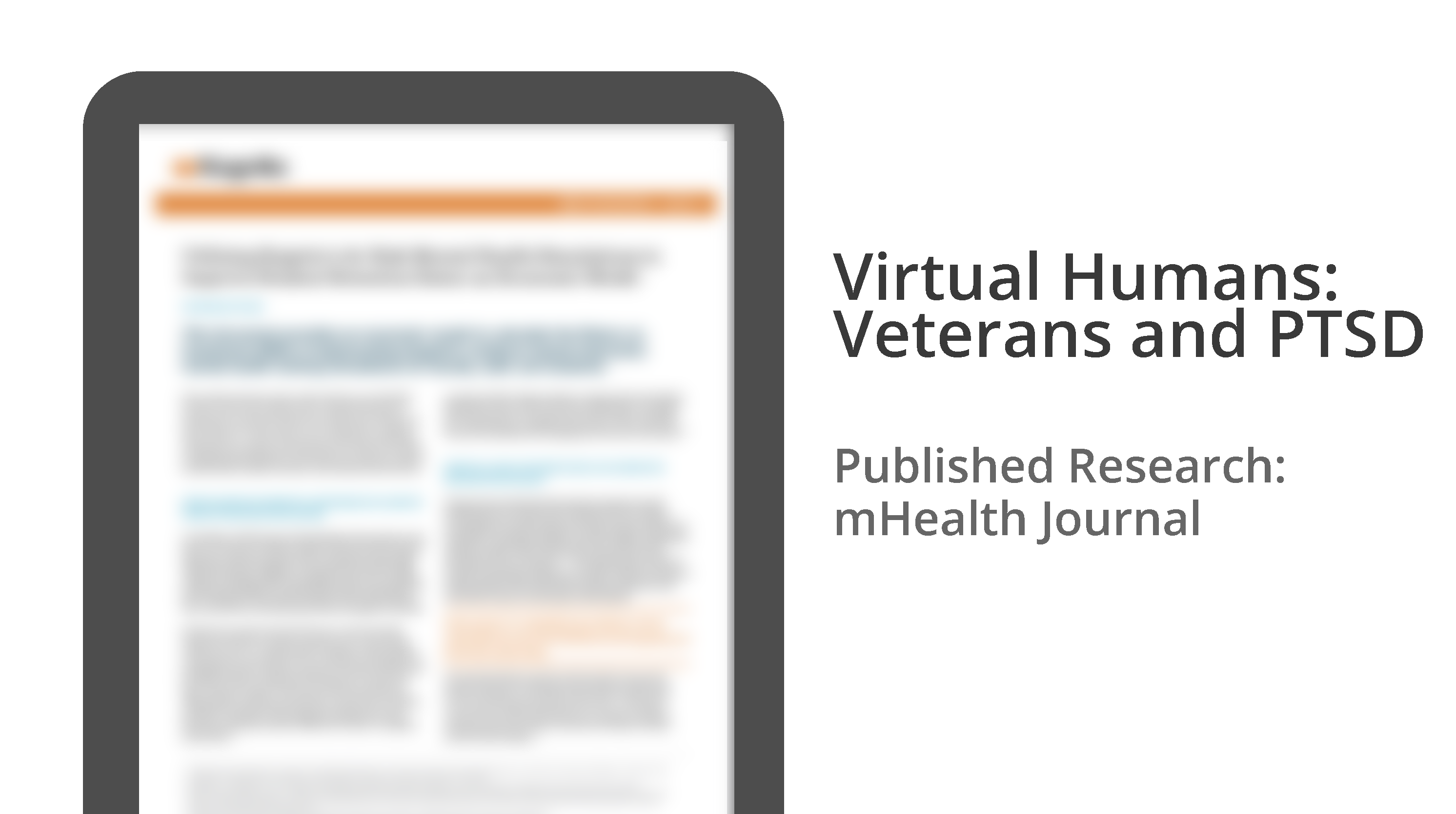 Virtual Humans: Veterans and PTSD